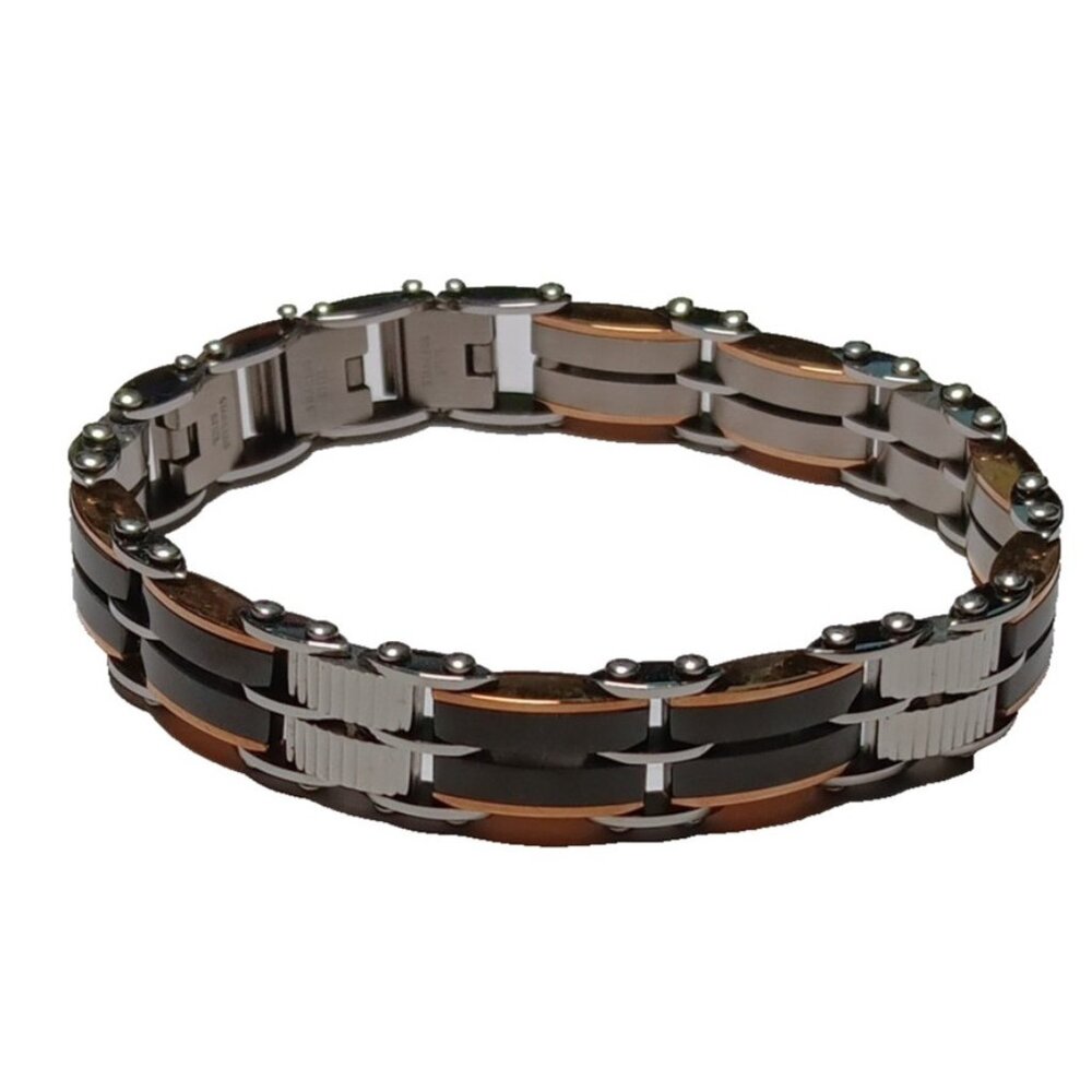 Mens Jewelry Bracelet Stauer 52341 Metropolis Bracelet Mixed Metal Gift Idea